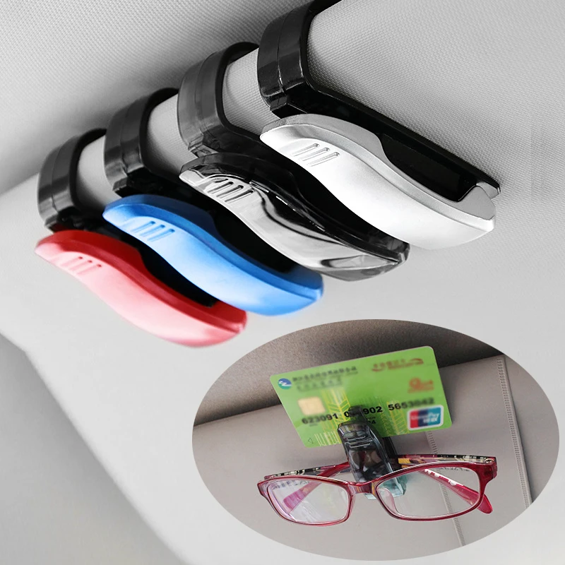 Universal Car Auto Sun Visor Glasses Box Sunglasses Clip Card Ticket Holder Stand Fastener Pen Case Eyeglasses Car Accessories M3ek - View #5