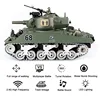 COOLBANK 1/18 2.4G RC Tank US. M4A3 Infrared Remote Control Main Battle Tank Model, WWII Tank RC Military Vehicle Model For Boys 4