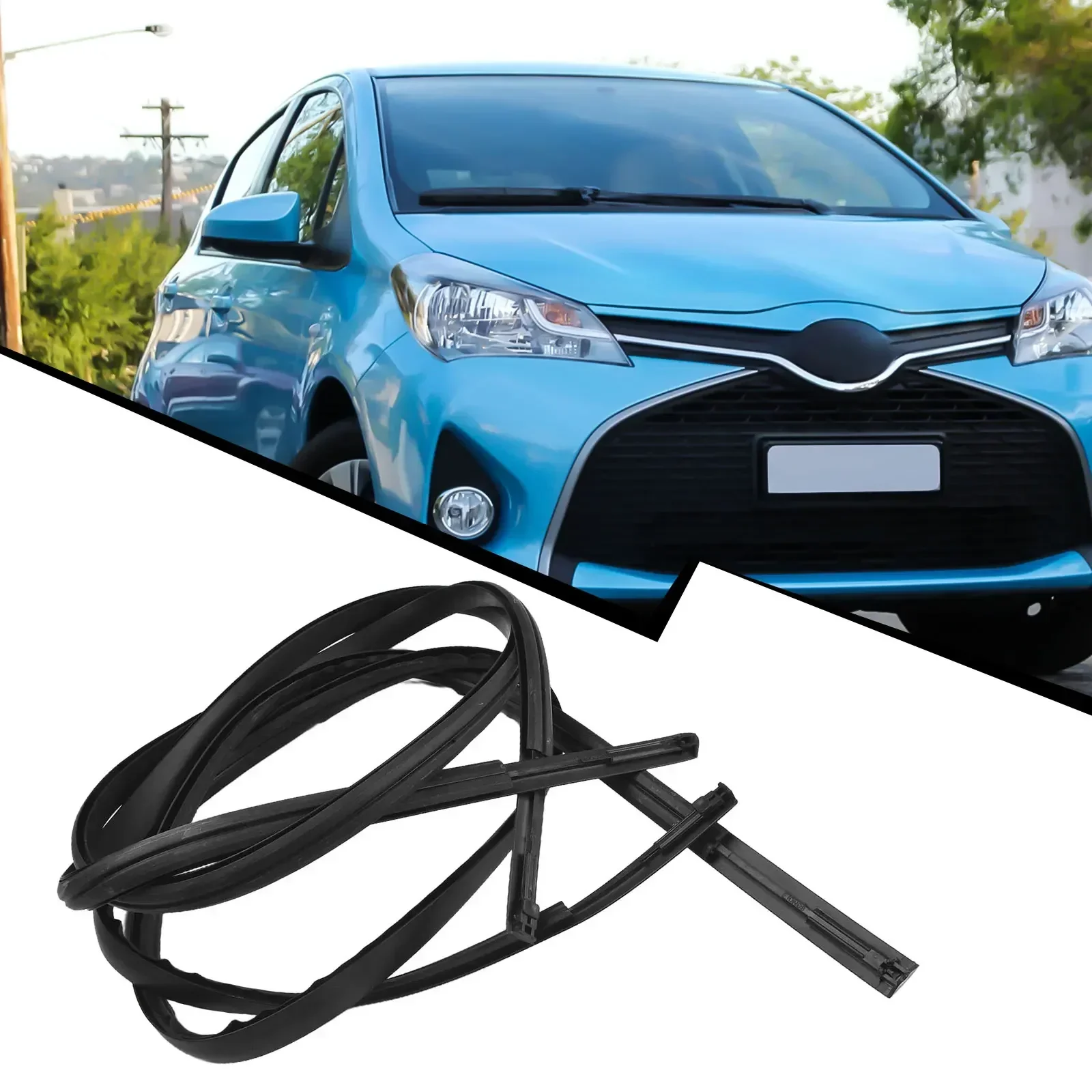 Srliya Coppia Guide D'Acqua Tetto Con Gomma Di Tenuta - Kit Sostituzione 7555104063 Per Auto 2005-2015 - Impermeabile E Antirumore