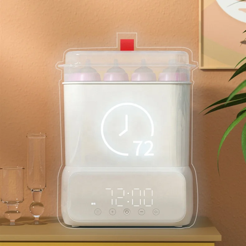 LED Screen Machine Dryer Bottles Sterilizing Breast Multipurpose Steam Bottle Sterilizer For Baby