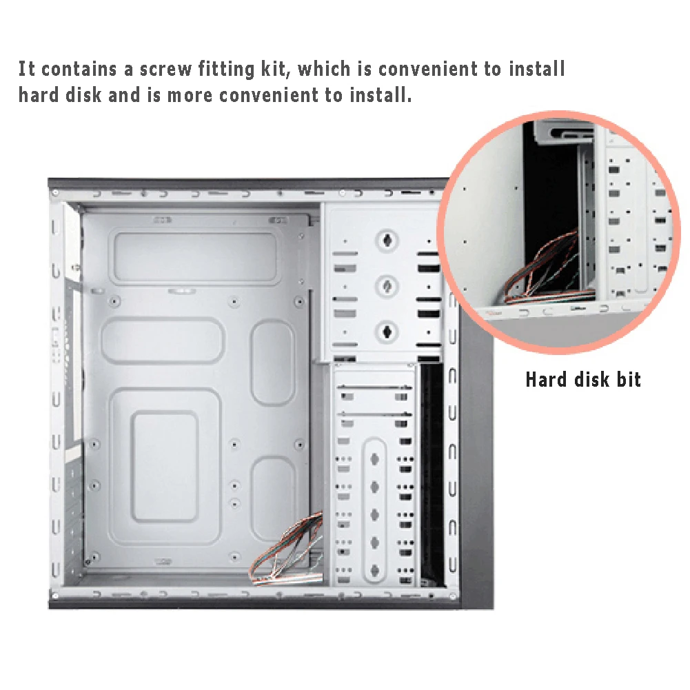 2.5-inch Ssd Hdd to 3.5-inch Metal Mounting Adapter Bracket Base Screw Hard Drive Bracket Metal Mounting Kit Pc Case Ssd Hard Drive Adapter Ssd Adapter