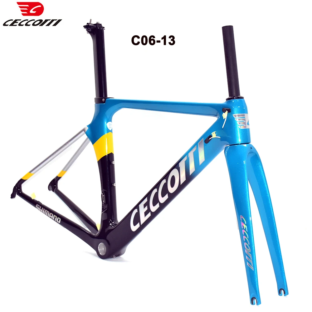 CECCOTTI T1000 Full Carbon Material Road Bike Frame V Brake Max Tires 23mm Bicycle Frameset