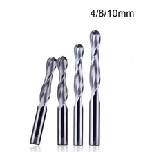 

1pc 4/8/10mm 2 Flutes Spiral with Blade Milling Cutter CNC End Mill Router Bit for MDF Wood Tungsten Carbide Tool