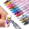1Set Nail Art Drawing Pen Graffiti Nail Acrylic Pen Waterproof Painting Liner DIY 3D Abstract Line Nail Art Beauty Tool Manicure 3