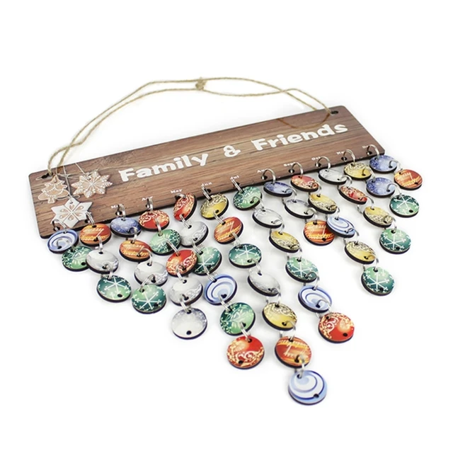 DIY Wooden Family Friends Date Mark Sign Sublimation Blanks Calendar Board  Decor DIY Hanging Calendar - AliExpress