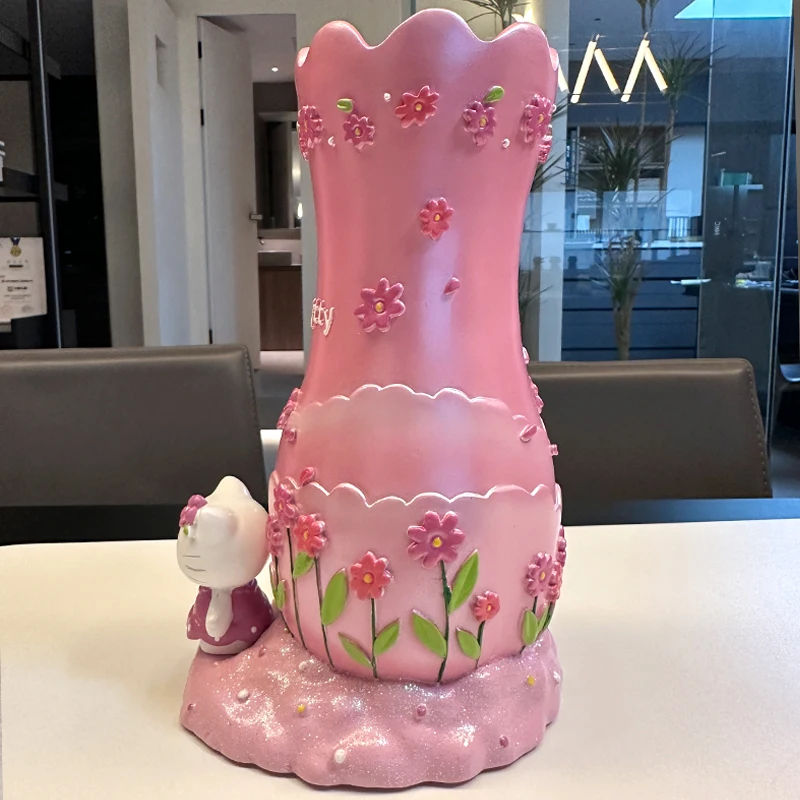 Cartoon Kitty Vases Flower Vase Potting Garden Ornament Resin Home Decoration Valentine's Day Gift Girls Desktop Ornaments 4