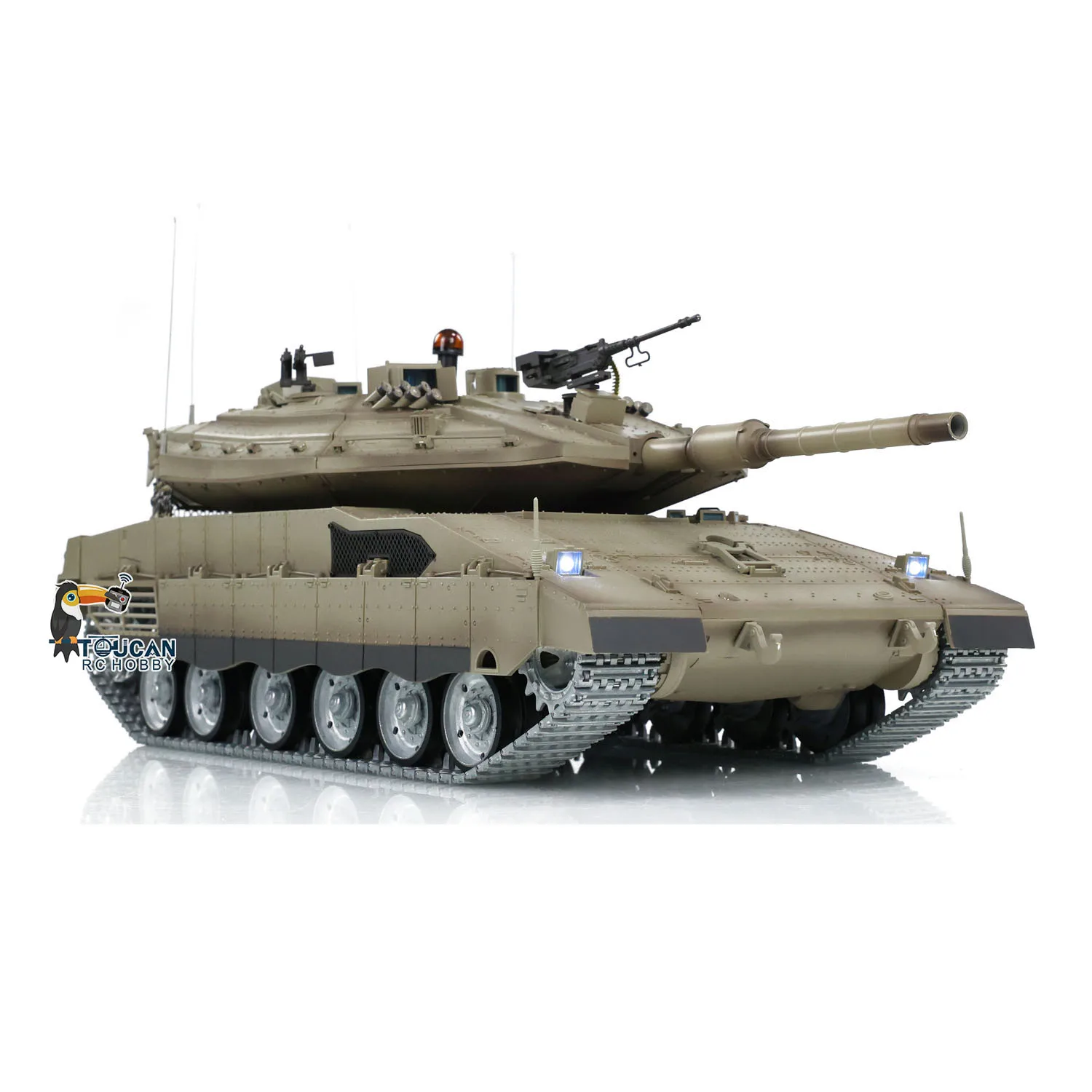 Henglong 1/16 Military RC Tank IDF Merkava MK IV Metal Tracks Road Wheels Idlers TK7.0 Remote Control Model Outdoors Toy TH22650 3