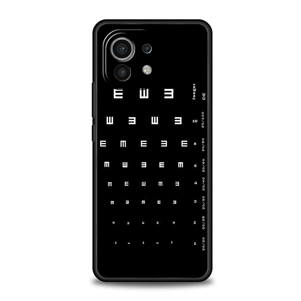 Medical Eye Vision Chart Design Soft TPU Phone Case Cover