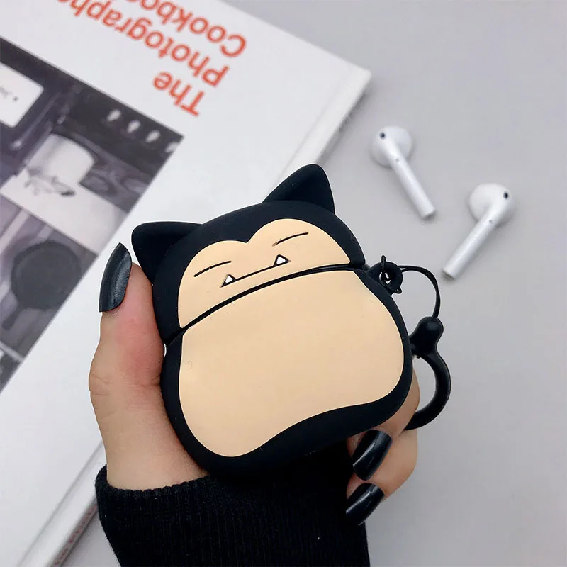 AirPods 1 2. Pro силиконовая Противоударная Bluetooth-гарнитура мультяшный милый покемон