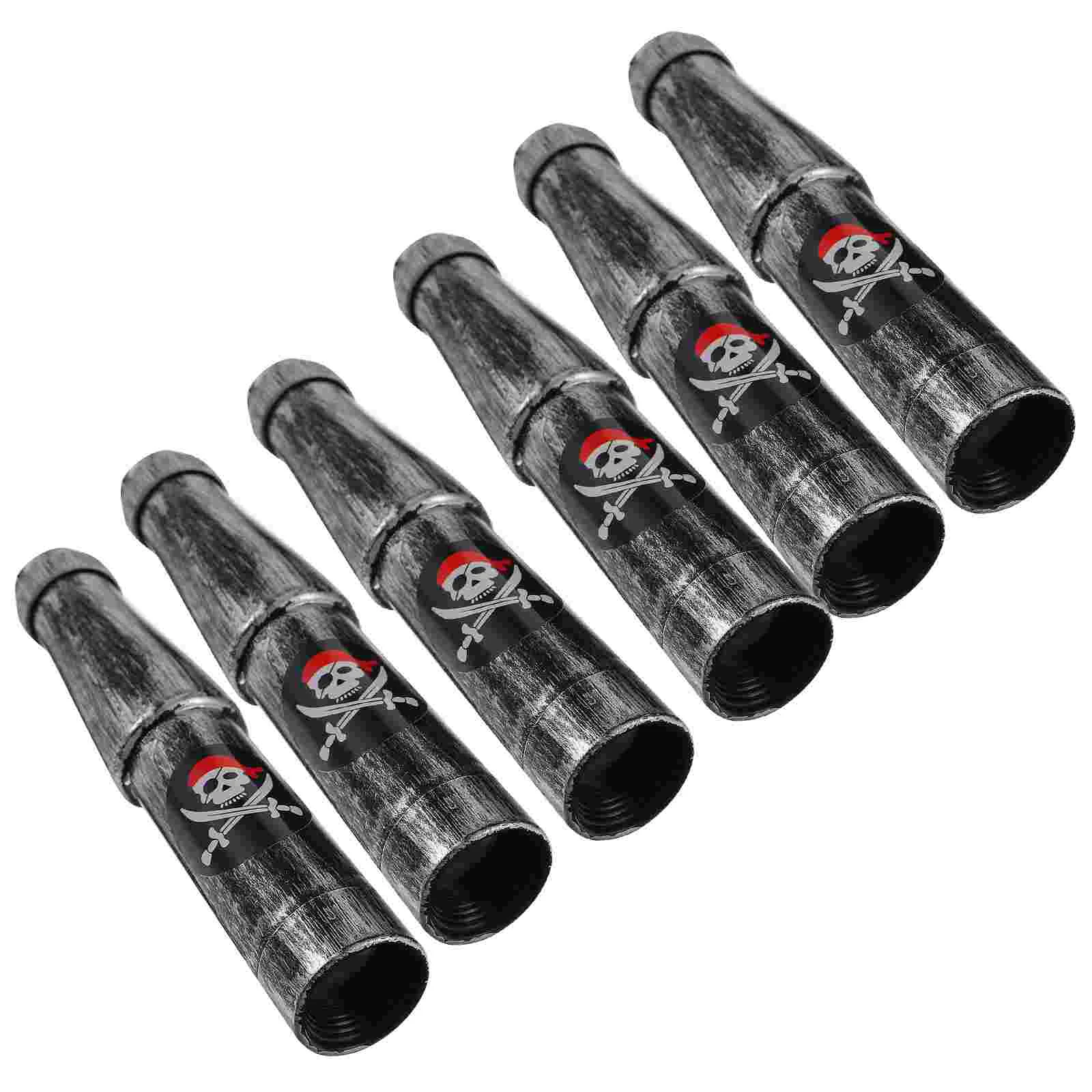 6 Pcs Telescope Kids Party Favors Mini Toys Decorate Pirate for Plastic Single-Tube Playing Child 4
