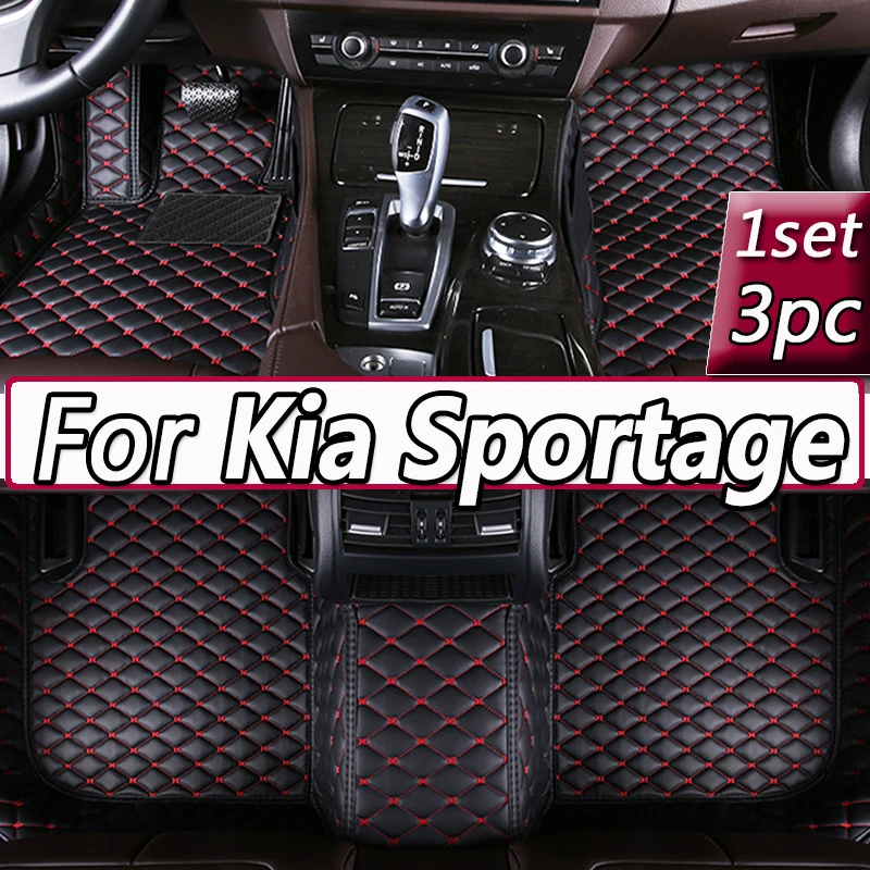 

Car Mats For Kia Sportage QL MK4 2017~2022 Carpet Anti Dirty Pad Luxury Leather Floor Mat Durable Rugs Full Set Car Accessories