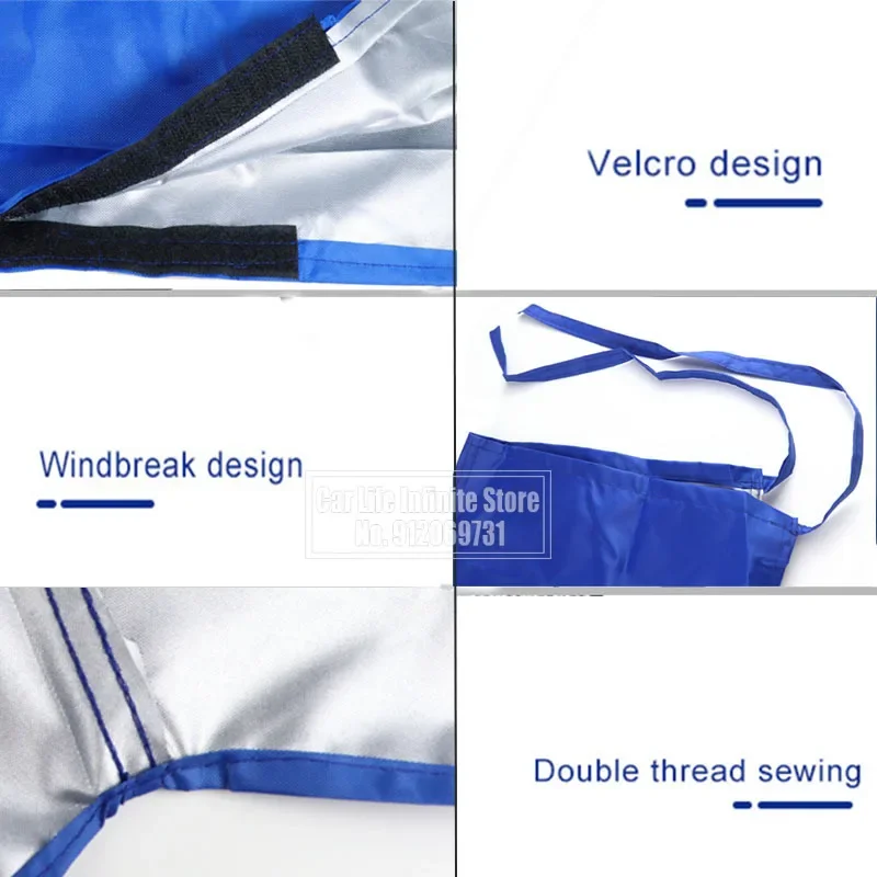 Waterproof Mainsail Boom Cover Boat Cover 210D Anti UV Sunshade Dustproof Boom Sail 8-9ft 9-10ft 10-11ft 11-12ft 12-13ft boat cover