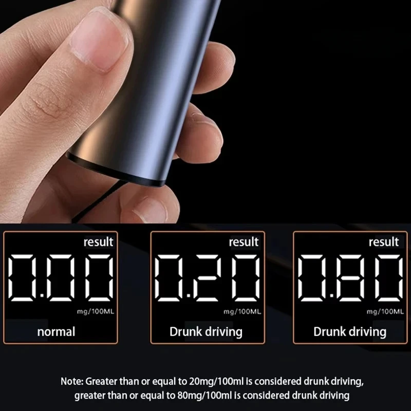 NEW Convenient Automatic Alcohol Tester Electronic Breathalyzer LED Display Portable Rechargeable Non-Contact Alcohol Test Tools