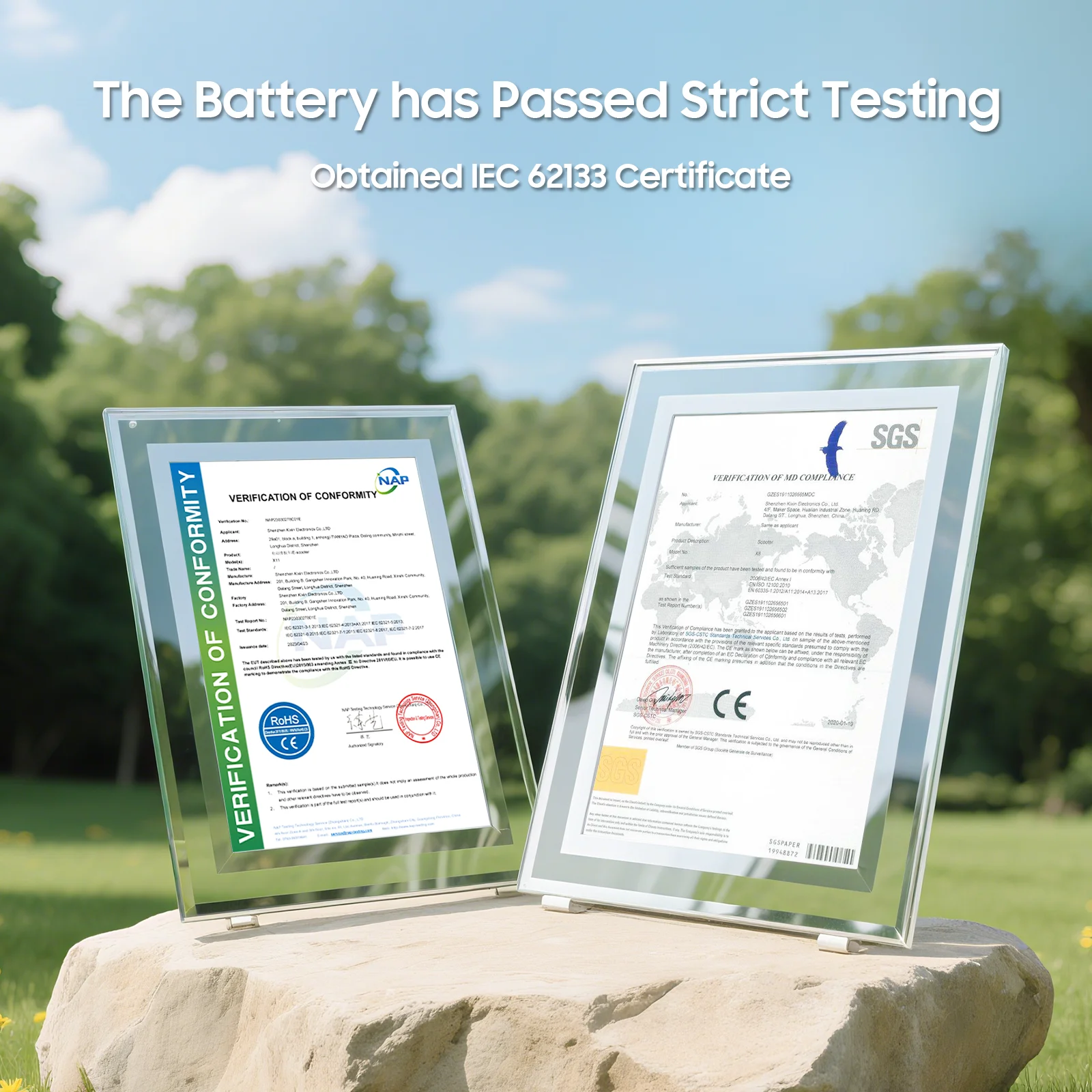 Trottinette électrique photographiée en extérieur