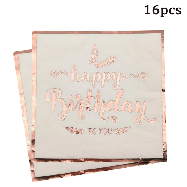 Servilletas de papel de mesa de feliz cumpleaños, pañuelos