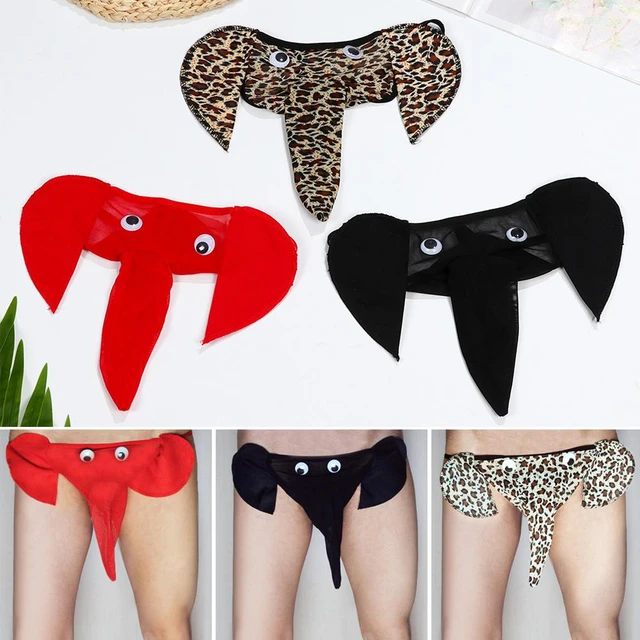 Sexy Men Elephant Design G-string Bulge Pouch Briefs Elastic T