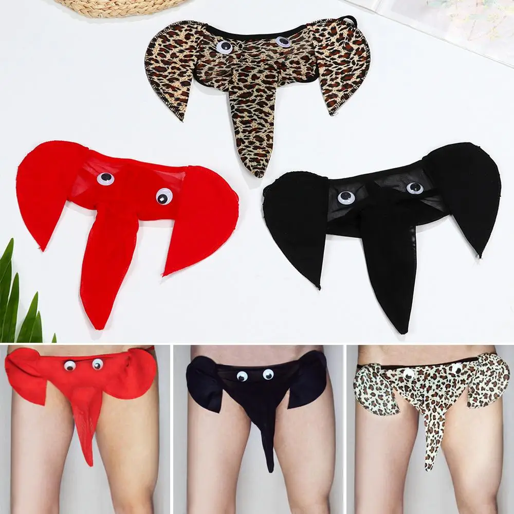 Lencería Sexy de elefante para hombre, Tanga con parte trasera T, bolsa de bulto, accesorios de ropa interior, 1 ud. - AliExpress