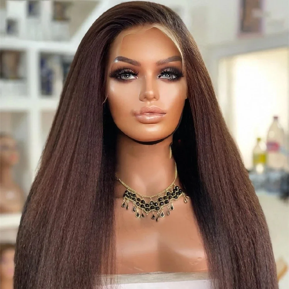 kinky-straight-yaki-lace-front-wig-para-mulheres-cabelo-de-bebe-pre-arrancado-resistente-ao-calor-sem-cola-diariamente-marrom-26-180-densidade