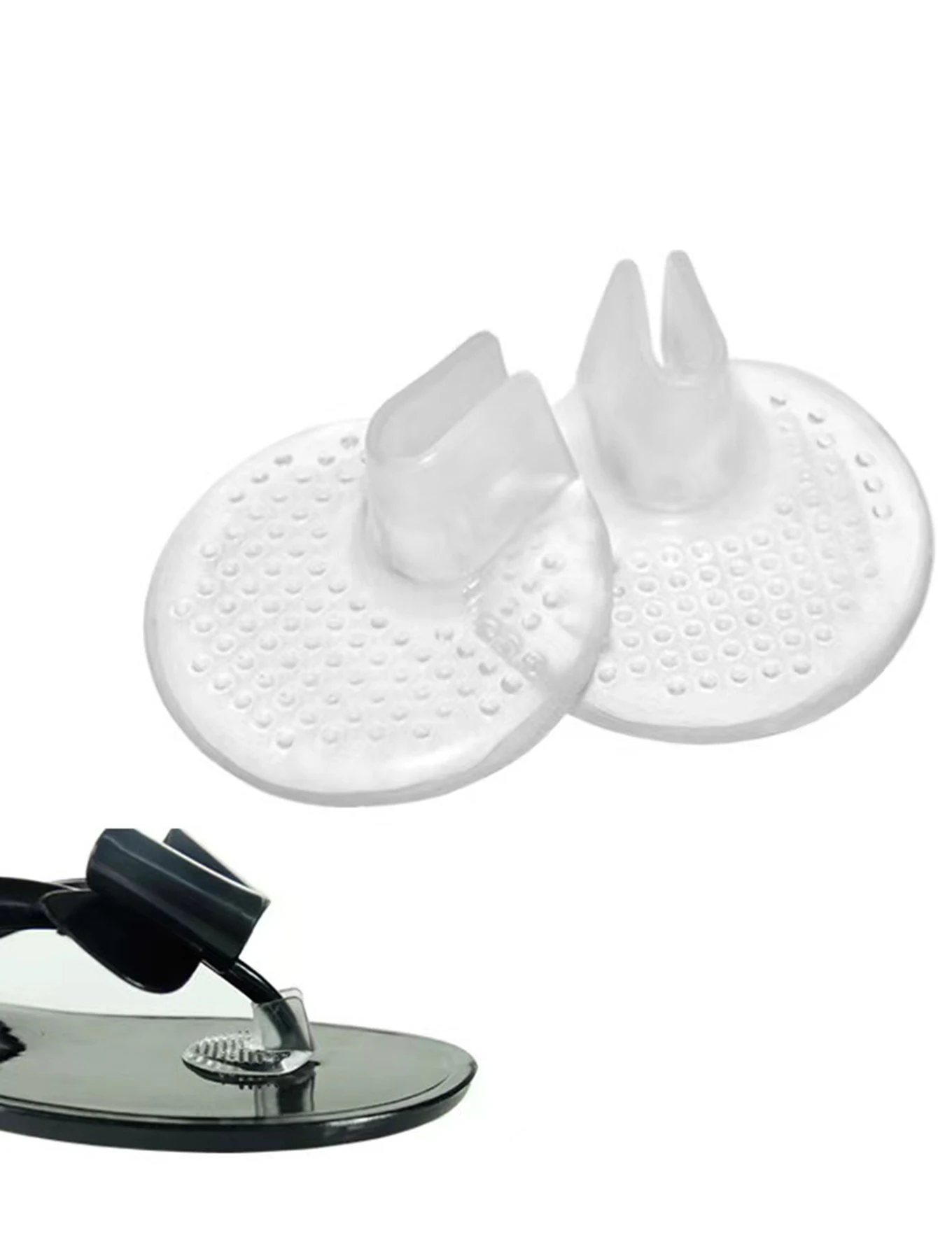 Double-transparent PU toe patch anti-wear heel patch Soft silicone herringbone clamp