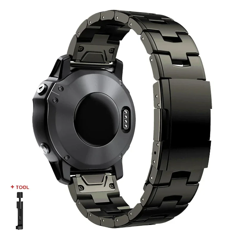 Premium Quickfit Titanium Watch Strap - 26mm/22mm Adjustable Metal Release Band