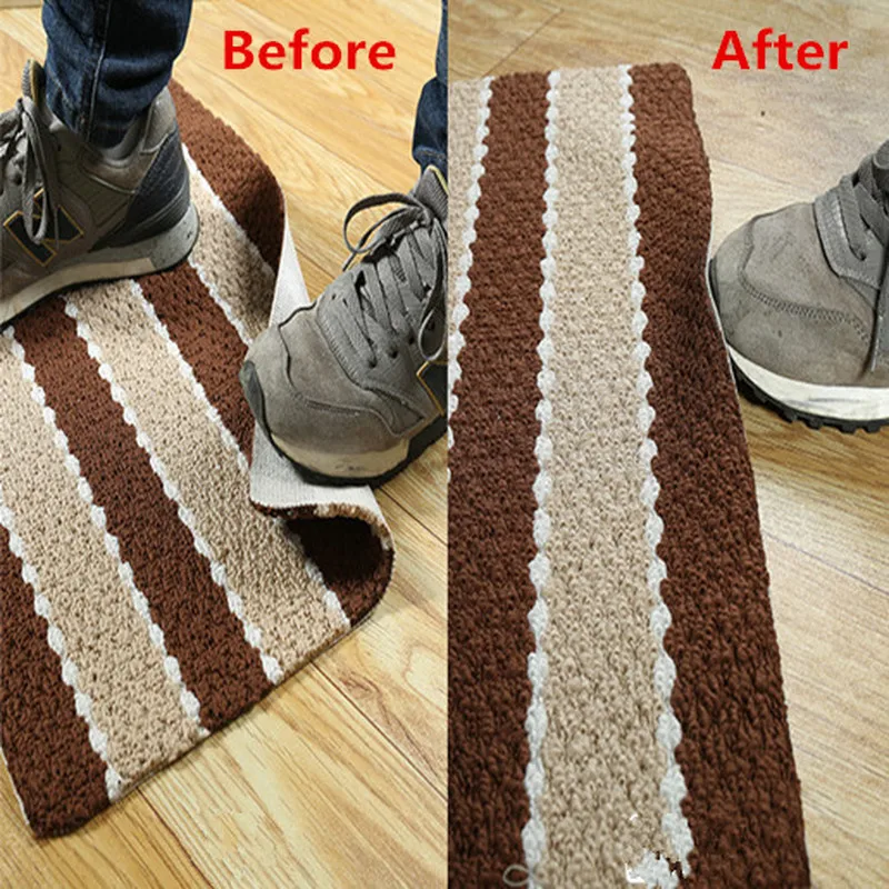 Non Slip Rug Pad for Area Rugs, Non Skid Reusable , Rug Corners Grippers  for Hardwood Floors, Tile and Wall, - AliExpress