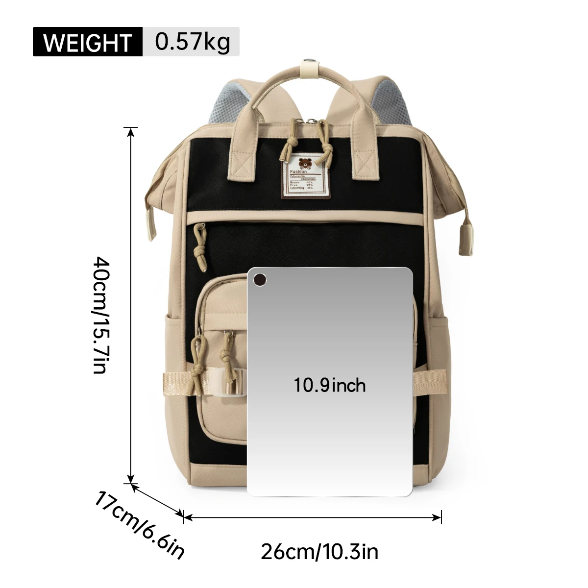 Design Backpack for Female College Students, High School Students, Laptop Bag, Hiking Bag, High-End School Bag, Niche Junior High School Students