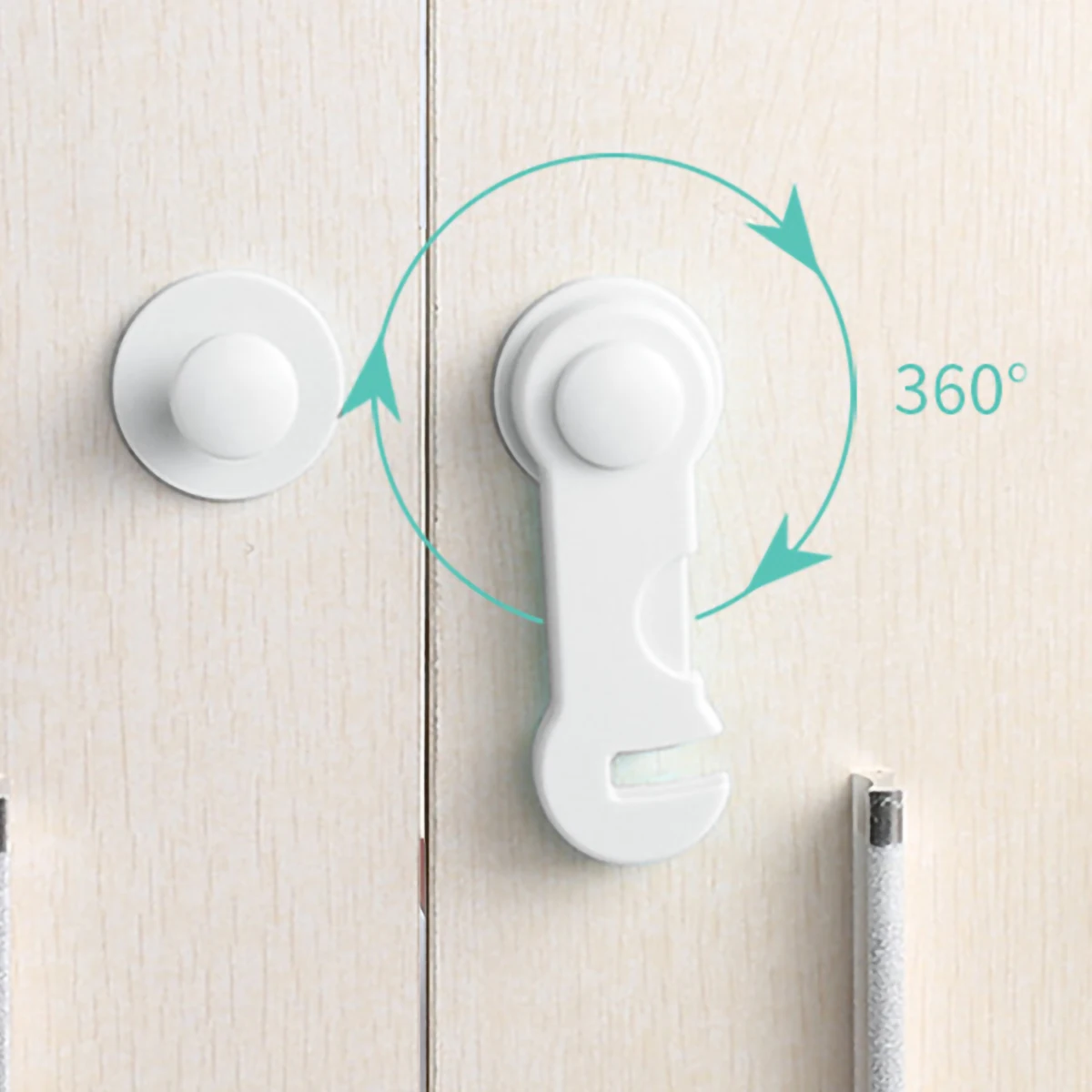 3-7PCS Multi-function Security Protection Locks Baby Safety Cabinet Drawer Door Buckle Home Toilet Refrigerator Lock Cabinet Lock Child Lock Refrigerator Lock Safety Lock Refrigerator Door Lock