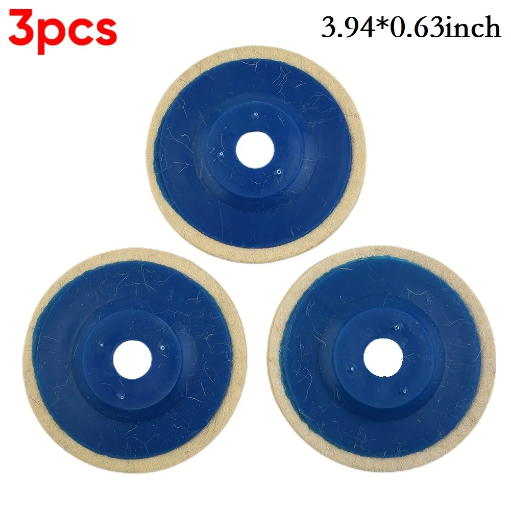 

4 Inch Polishing Wheel Wool Buffing Felt Disc For 100 Angle Grinder Grinding Stainless steel Buffers 3x 100mm Hot