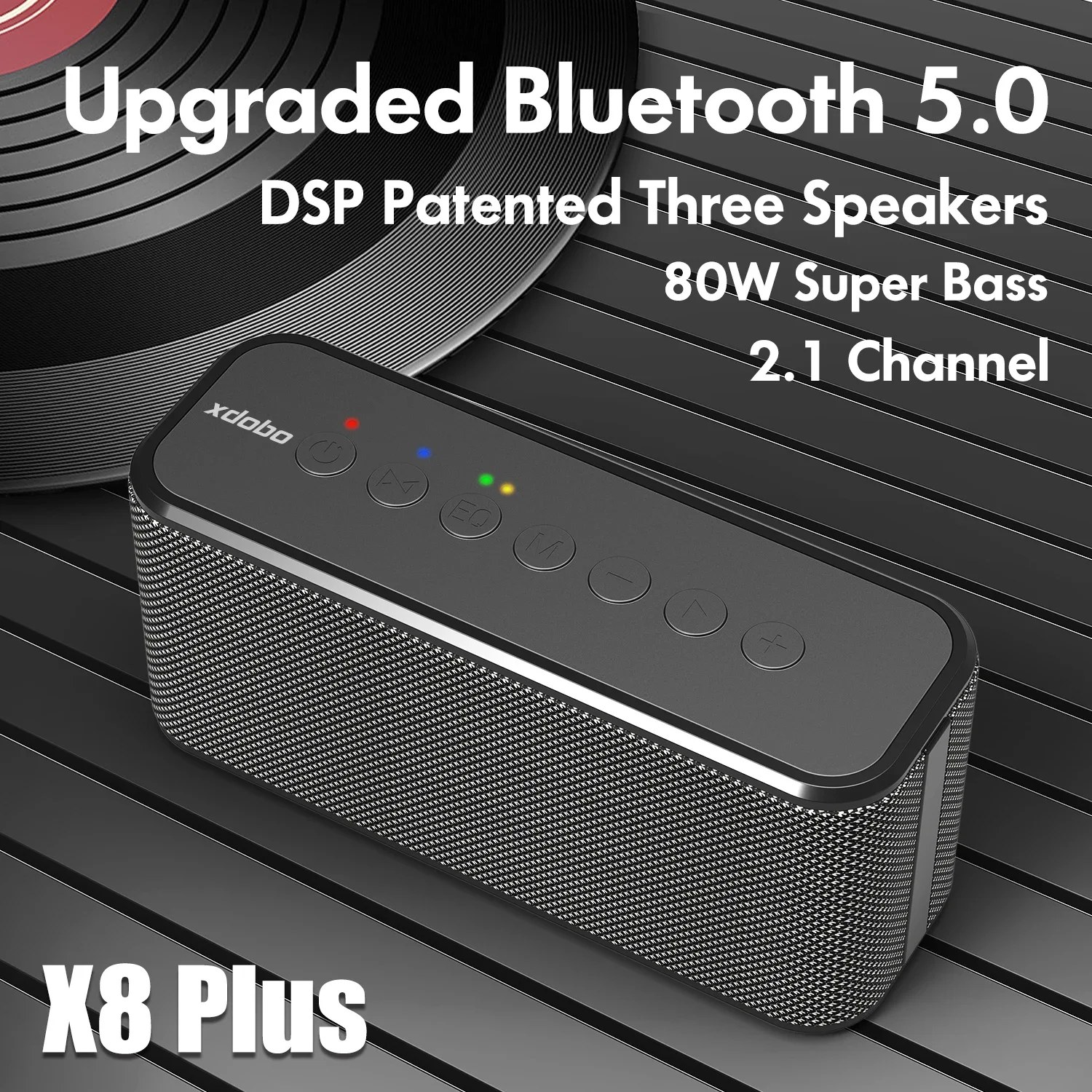 80W high-power XDobo X8 Plus  portable wireless Bluetooth speaker ipx5 waterproof panoramic sound effect subwoofer TWS speaker 2