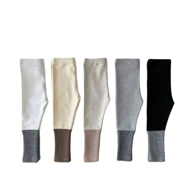 

Patchwork Casual Pants Baby Tights For Boys Girls Autumn Winter Baby Leggings Elastic Fleece Warm Kids Trousers Toddler Clothing