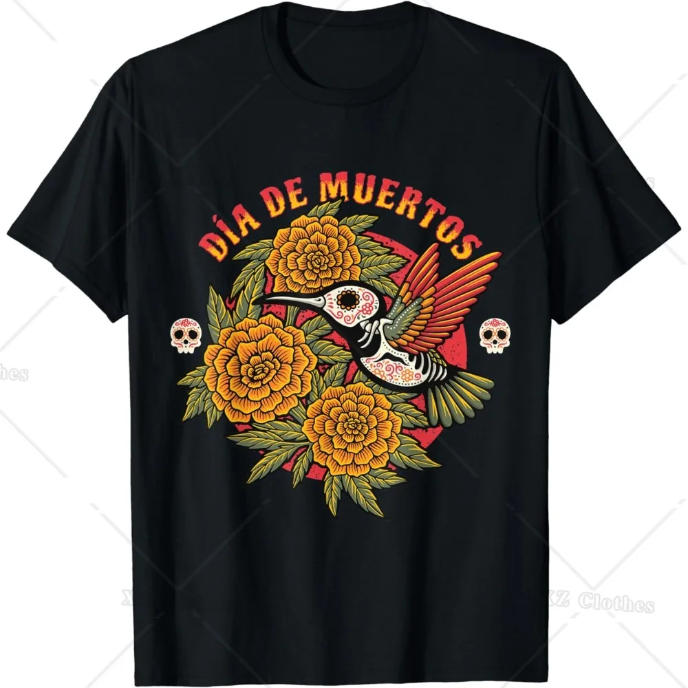 

Dia De Muertos - Day of The Dead Hummingbird T-Shirt for Women Men