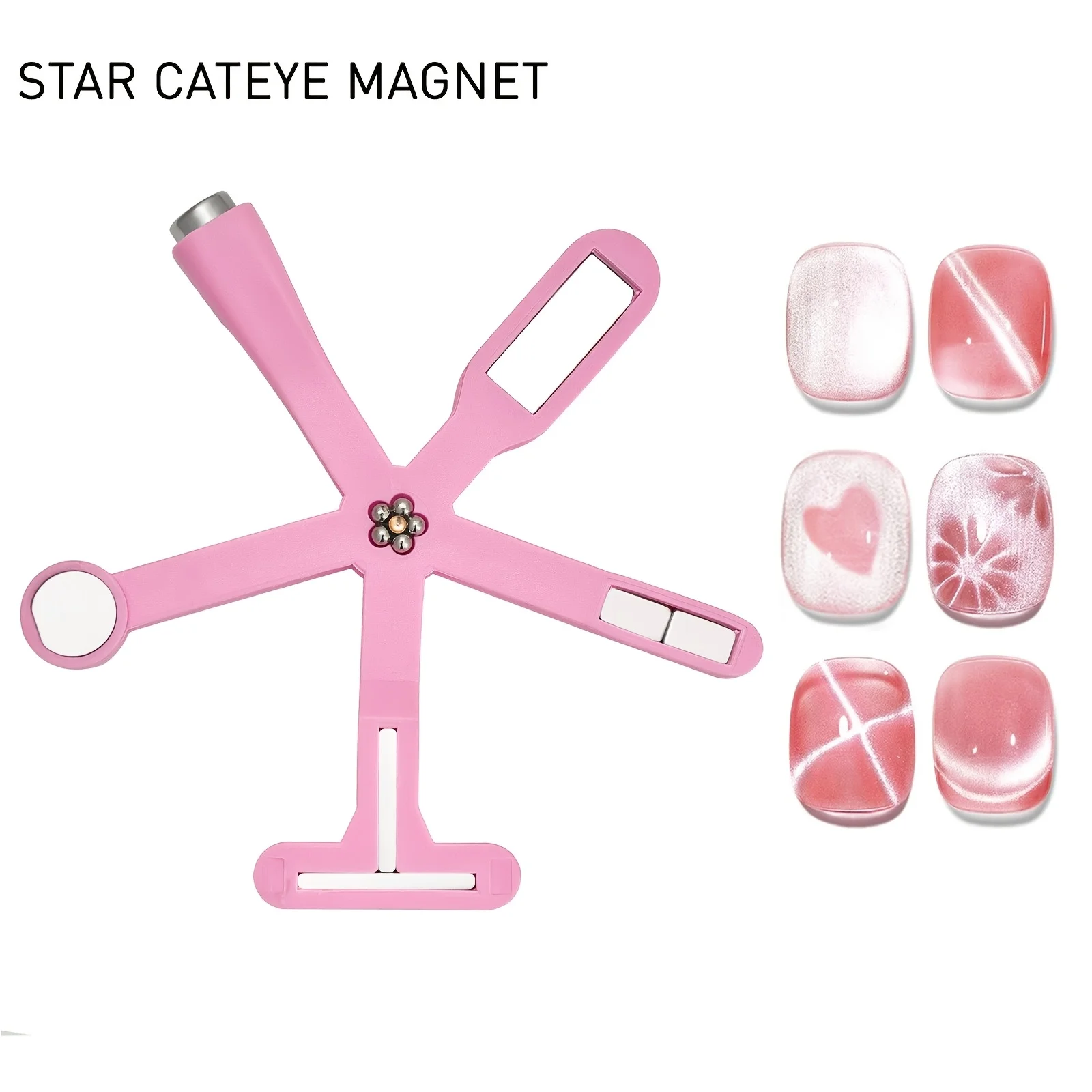 6in1 Nail Magnets Manicure Tools Pattern Cat Eye Effect Side Light Half Moon Daisy Flower French UV Attraction