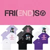Loose Short Sleeve Crew Neck T-Shirt for Men And Women Gold Taehyung V Single Album Friends Tourist Wear Comfortable Sweatshirt