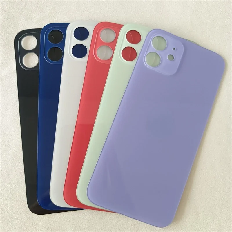 

Big Hole For iPhone 12 Back Glass Battery Cover Rear Door Housing Case Replacement Parts For iPhone 12 Mini Battery cover