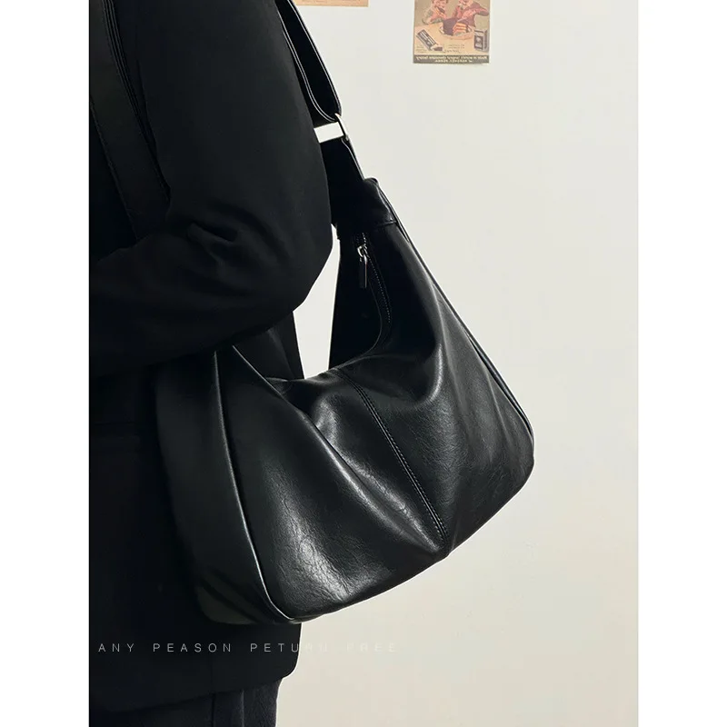 Bag Women 2025 New Mirad Retro Crossbody Bag Soft Leather Large Capacity Versatile Single Shoulder Tote Bag