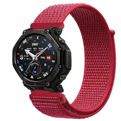 Breathable Nylon Loop Strap - Universal Fit, Enhanced Comfort and Style - Width 22mm (Chinese red)