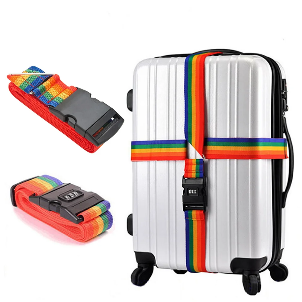 

3-значный пароль, таможенный замок, перекрестный ремень для багажа, регулируемая дорожная лента для чемодана, веревка для чемодана, ремни, ак...