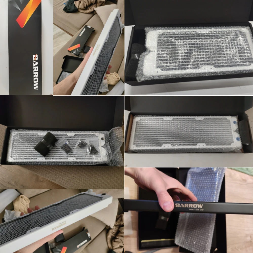 Barrow-radiador para Computador Refrigeração a Água Dissipador de Calor Combinado para Cpu Ventiladores 12cm 28 mm Grosso 240 mm 360 mm - Imagem 4
