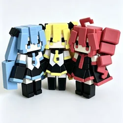 Vocaloid Character Pixel Block Figure Set - Desktop Collectible Ornament Anime Statue Gift (3pcs)