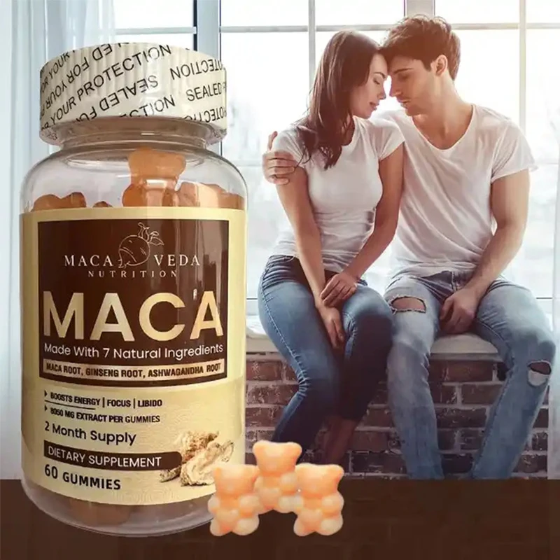 

Men Powerful Energy Supplements Vegan Maca Root G ummies