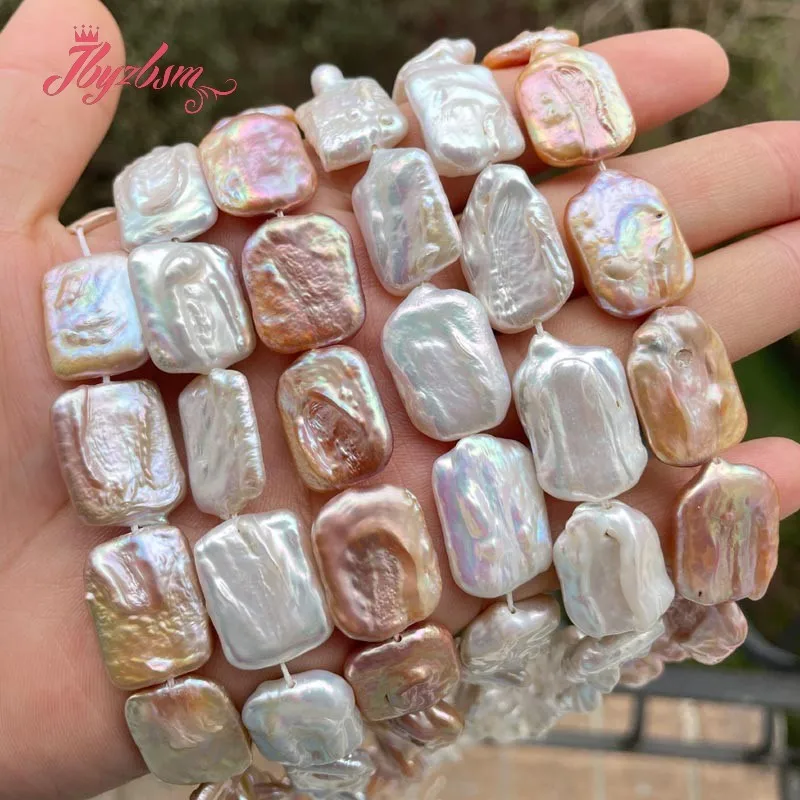 Purple White Rectangle Natural Freshwater Pearl Loose Beads for DIY Bracelet Necklace Earrin Rings Charms Jewelry Making 15