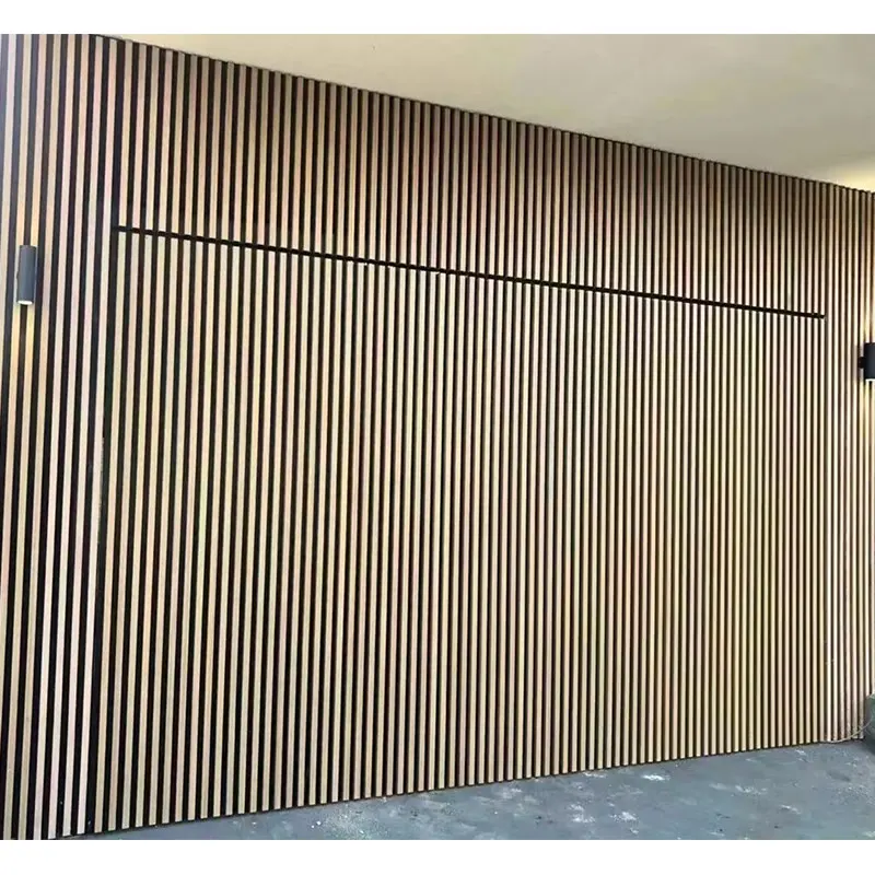 modern automatic elevated invisible aluminum vertical slat grill garage door