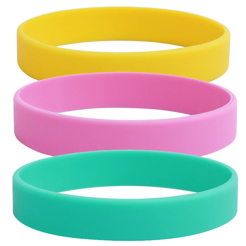 

1pc Silicone Rubber Wristband For Women Men Flexible Wrist Band Cuff Bracelet Sports Casual Bangle Dropshipping
