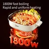 Electric Hot Pot 6L Large Capacity Household Integrated Electric Cooking Pot Multi functional Stir Fry Stew and Grilled Fish Pot 5