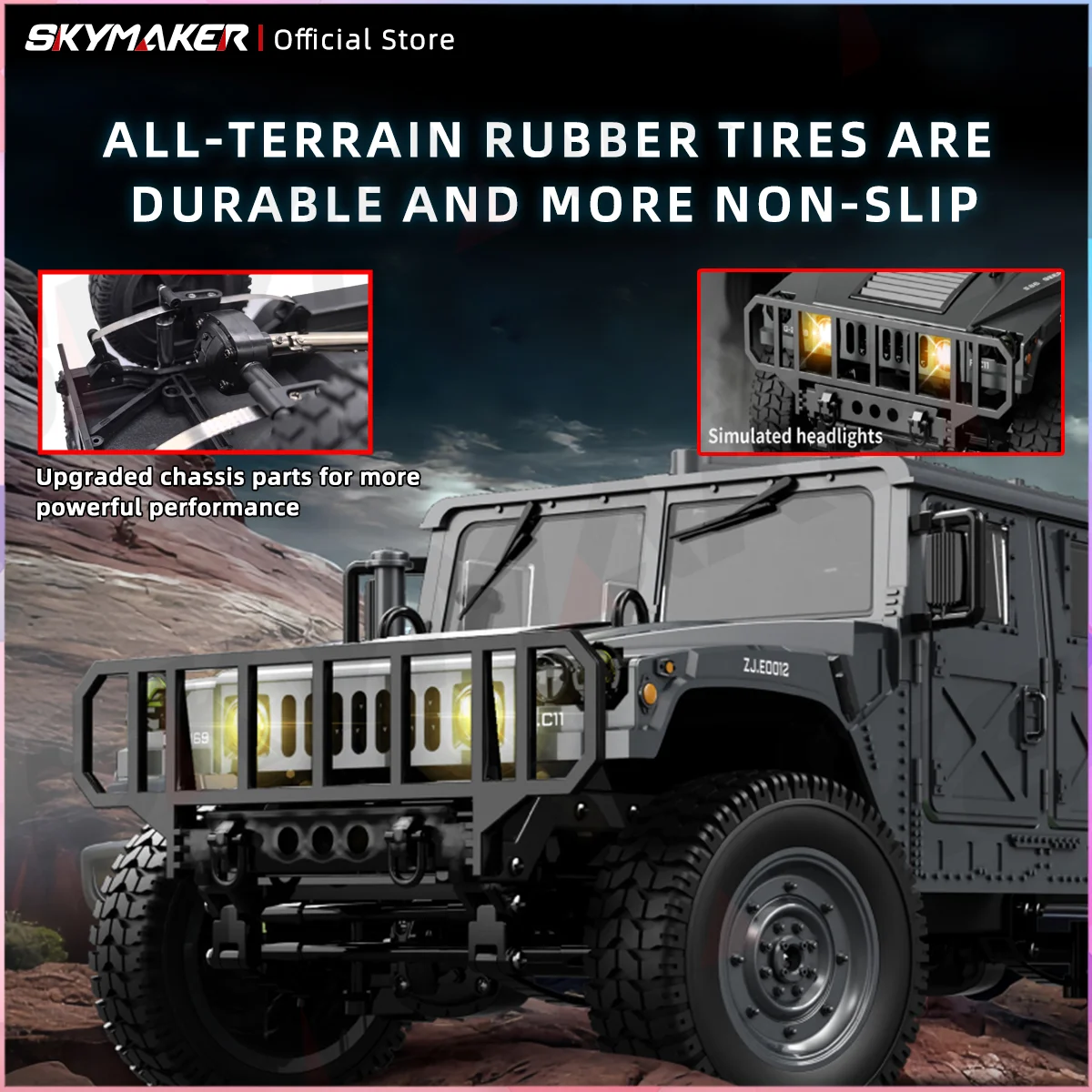 JJRC C8835 1/14 풀 스케일 RC 자동차 2.4G 4WD 전지형 오프로드 클라이머 LED 라이트 포함 어린이용 오프로드 어드벤처 장난감 선물