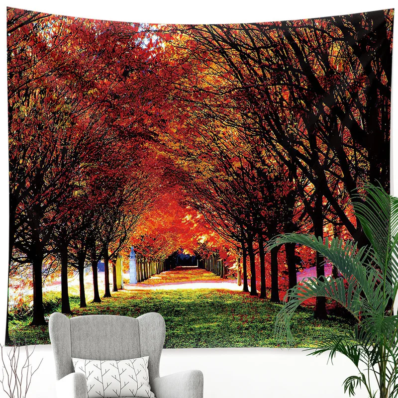 

Wall Art Tapestry Interior,Sunshine Woods Forest Decor For Room Decoration Wallpapers New Year's Aesthetic Home Decor y2k