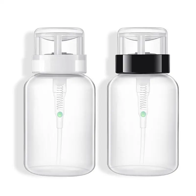 200ML Dispenser Plastic Bottle Travel Press-type Bottle Nail Polish Remover Water Cosmetic Empty Bottle Container Easy To Carry