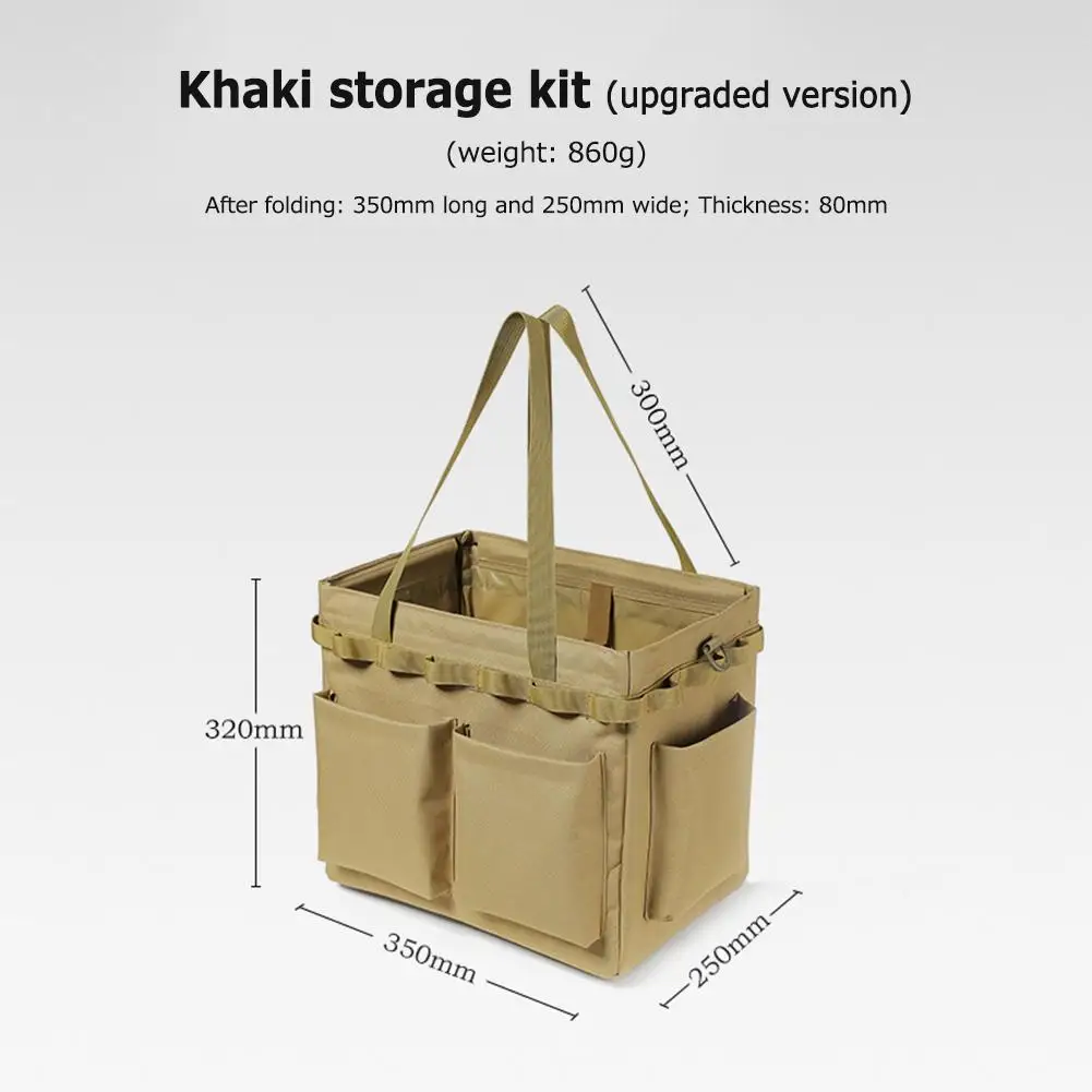 Outdoor Camping Travel Tools Storage Large Capacity Bag Folding Firewood Package Handbag Picnic Barbecue Cutlery Organizer storage bag camping storage bag