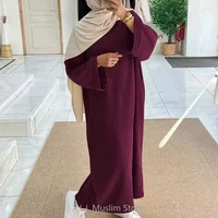 Abayas de luxe pour femmes musulmanes, caftan de Dubaï, caftan de Turquie, beige, café, marocain, robes d'hiver décontractées, 1 pièce 3