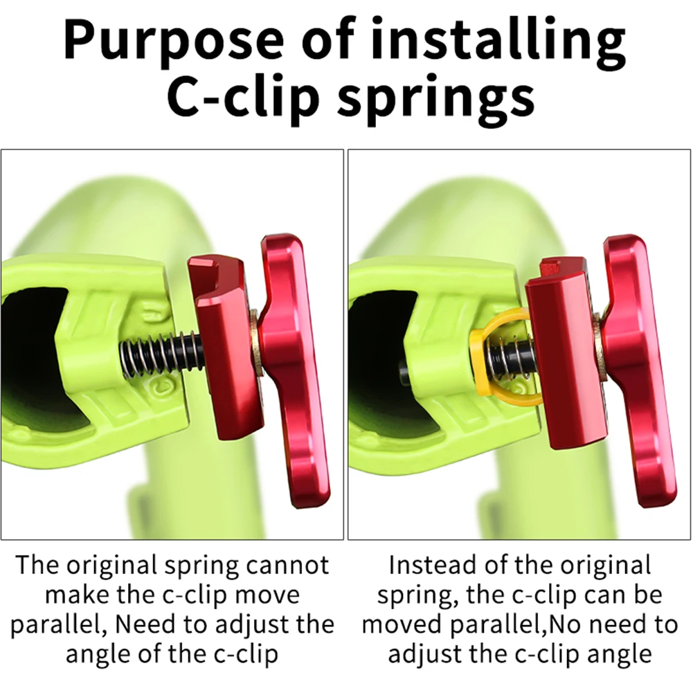 1-5 Pairs Bicycle Hinge Clamp Spring Bike Hinge C Buckle Parallelizer Folding Bike Frame Clamp Spring for Folding